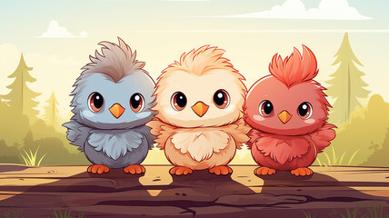 Chirpy Friends in Nature