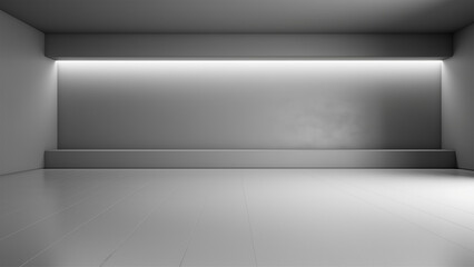 Gray empty room for product presentation with beautiful lights and shadows