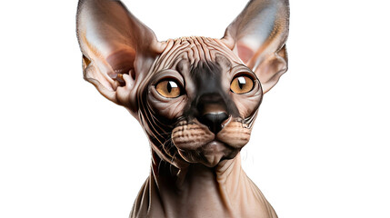 Sphynx Cat isolated on a transparent background