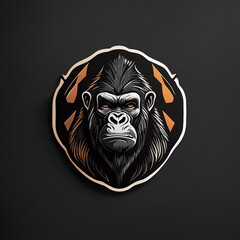 gorilla logo design illustration