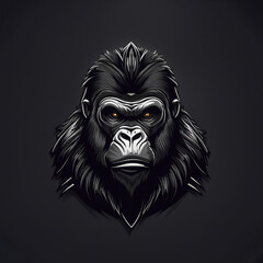 gorilla logo design illustration