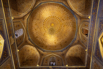 Samarkand, Uzbekistan - 12/25/2023: Gur-Emir Mausoleum of Tamerlane (Amir Timur) and his family in...