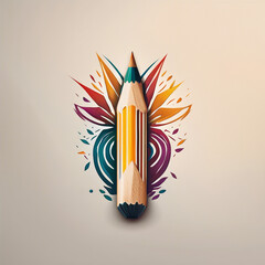 pencil logo design illustration