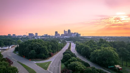 Photo sur Aluminium Skyline Downtown Raleigh, North Carolina at sunrise.