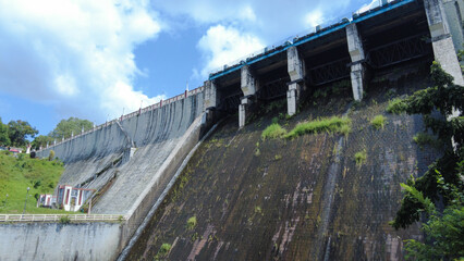 Fototapeta na wymiar Neyyar dam shutter, gravity dam in Thiruvananthapuram, Kerala