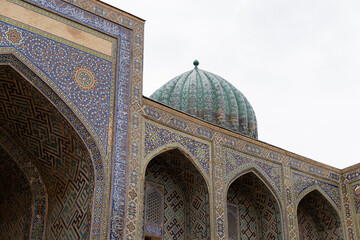 Samarkand, Uzbekistan - December 26th, 2023: Registan square