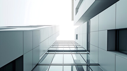 Fototapeta premium Minimalistic modern architecture, geometry, building