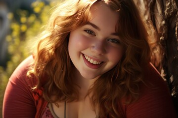 photograph of Chubby woman, 20 years old, smiling at camera in bedroom, telephoto lens photorealistic daylight --ar 3:2 Job ID: 1fca339a-777e-4966-a826-956aa1062362