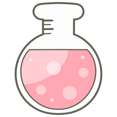 Cute pastel science experiment bottle simple illustrations 