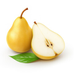 Chinese pear isolated on white background