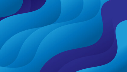 Abstract gradient wavy blue background