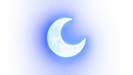 Obraz na płótnie Canvas Moon PNG, Half moon PNG transparent images, glowing moon PNG, Blue glowing moon wallpaper, white moon PNG, moon transparent