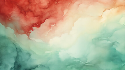 Aquarelle Hues Background of Sunset and Sea 
