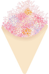 art, beauty, beige, bloom, blossom, bouquet, card, color, composition, concept, cone, cream, creative, daisy, decoration, design, dessert, drawing, drawn, easter, floral, flower, flowers, food, garden