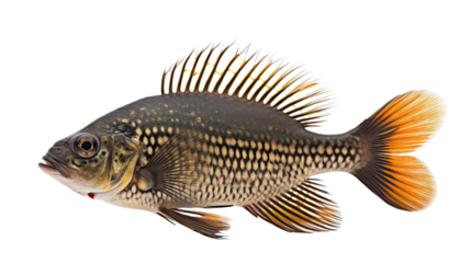 Drepaneidae fish isolated on a transparent background