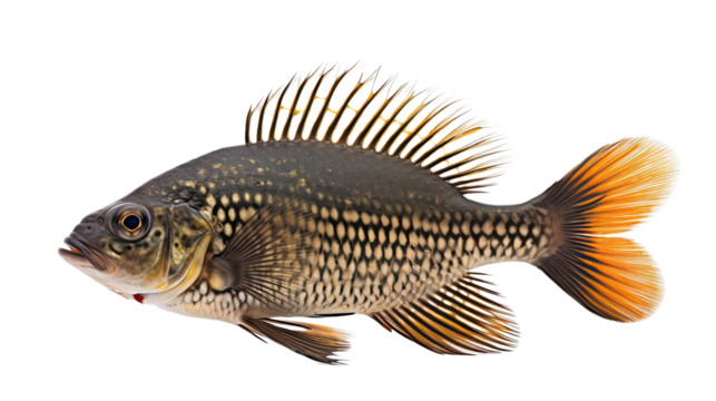 Drepaneidae fish isolated on a transparent background