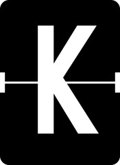 Fototapeta premium scoreboard flip alphabet font k