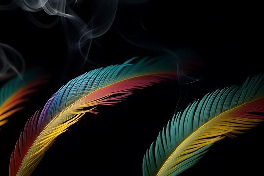  A Symphony of Hues: Unveiling the Rainbow Beauty of a Colorful Bird Feather
