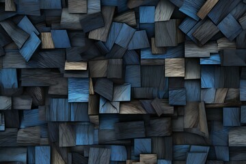 Abstract background made of wooden cubes,