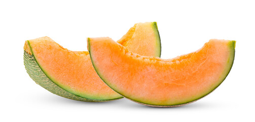 Melon isolated on transparent png - obrazy, fototapety, plakaty
