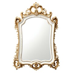 Naklejka premium Classic golden frame for paintings, mirrors or photo isolated on white background