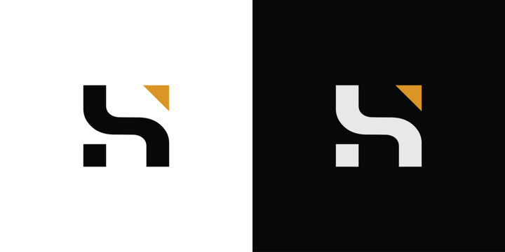 Modern and strong letter H initials logo design