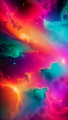 Obraz na płótnie Canvas rainbow in the space