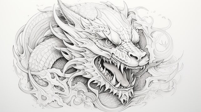 the dragon head illustration