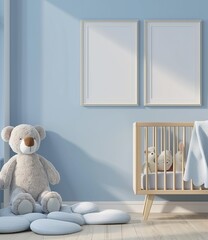 Cozy Modern Nursery Room with Soft Lighting