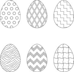 Several egg motifs in vector shape