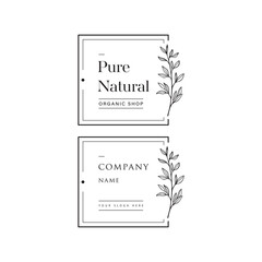 Pure Natural logo design inspiration and Flower combine design