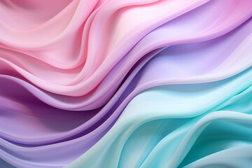 Violet pink and mint abstract neon wave background created with Generative AI