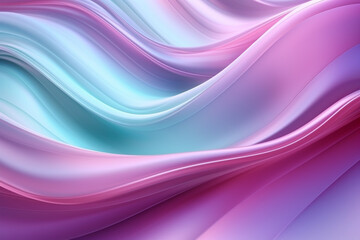 Naklejka premium Violet pink and mint abstract neon wave background created with Generative AI