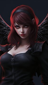 Image of a woman in gothic style for phone background