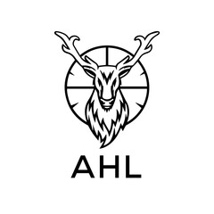 AHL  logo design template vector. AHL Business abstract connection vector logo. AHL icon circle logotype.
