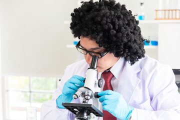 Scientists doctor analyzing analysis in a laboratory and working science health laboratory.