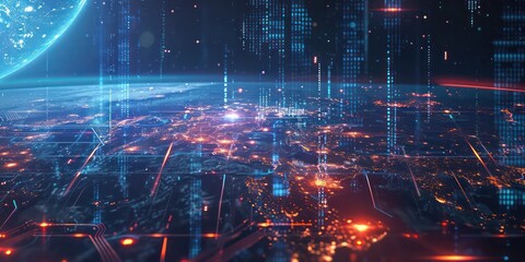 Fototapeta premium Background of the electronics market in the future.