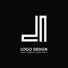 DN DN Logo Design, Creative Minimal Letter DN DN Monogram