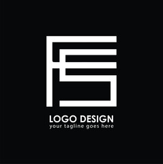 Fototapeta na wymiar FS FS Logo Design, Creative Minimal Letter FS FS Monogram