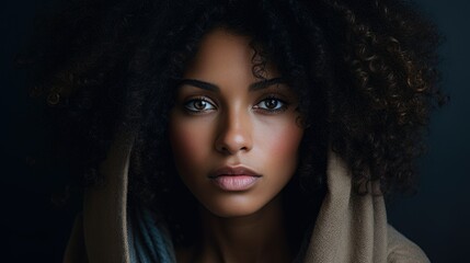Fototapeta premium A dynamic black female model