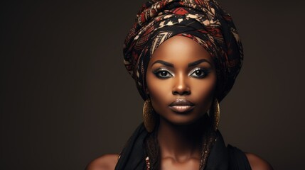 A dynamic black female model