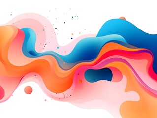 Abstract fluid shapes and gradients creating a contemporary aesthetic t-shirt design.