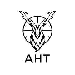 AHT  logo design template vector. AHT Business abstract connection vector logo. AHT icon circle logotype.
