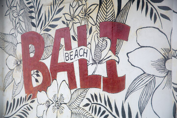 The weathered patterns on the beaches of Bali.