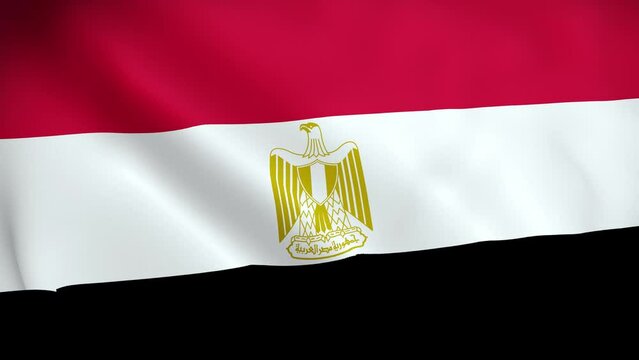 Egypt Waving Flag, Egypt Flag, Flag of Egypt Waving Animation, Egypt Flag 4K Footage