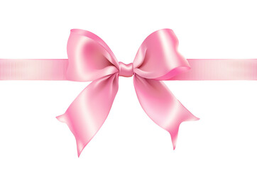 ピンクのリボンのイラスト