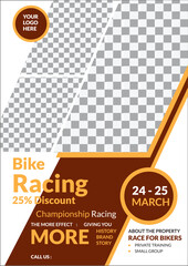 bike racing vector template design