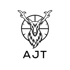AJT  logo design template vector. AJT Business abstract connection vector logo. AJT icon circle logotype.
