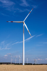 Wind turbines in cereal fields seen in Germany