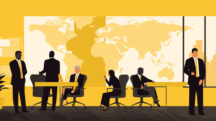 World wide business concept image. Vector illustration.